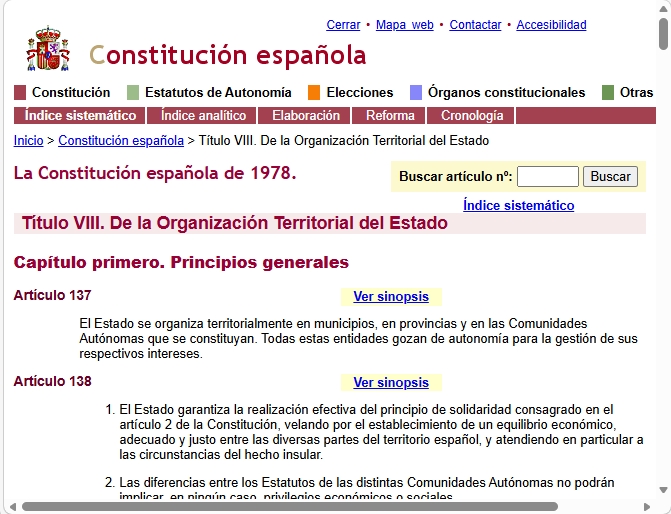 Article VIII de la constitució