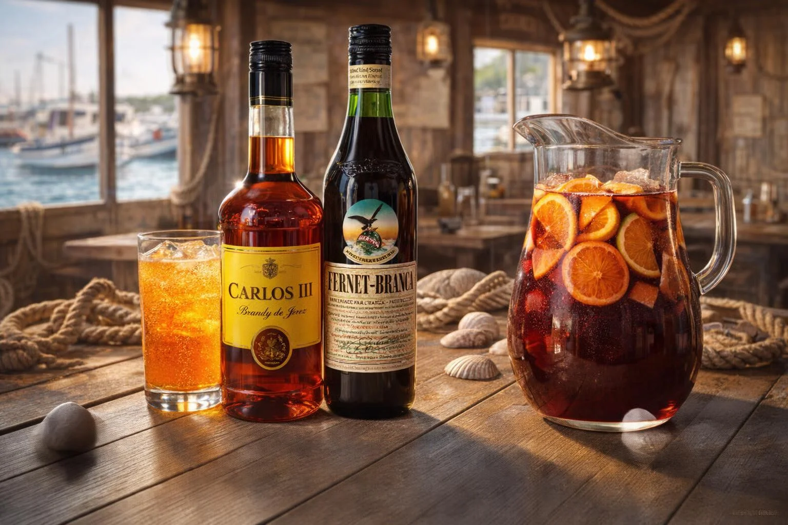 Brandy Carlos III amb Fernet i gomes de Milà
