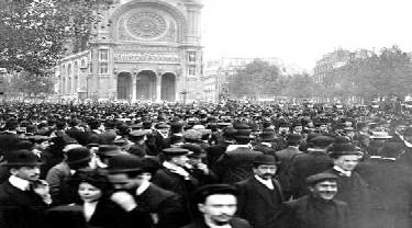 Protesta paris 1909 per l'ejecució de Francesc Ferrer i Guàrdia