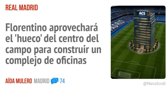 Mem torre al mig del camp del Bernabeu