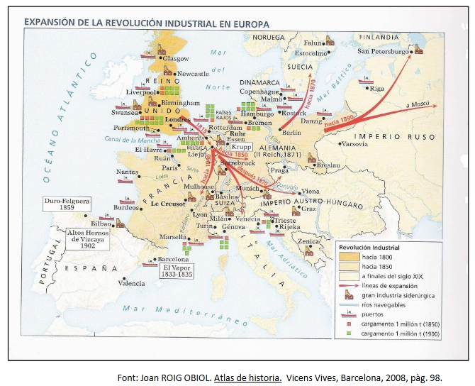 Mapa Espanya industrial 